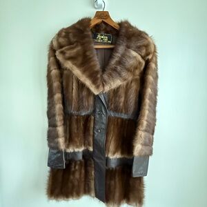 Vintage 70s Hydra Fur Brown Fur Coat